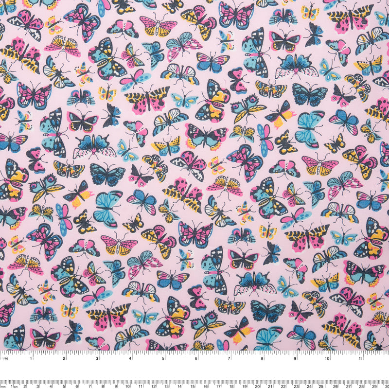 LIBERTY of PARIS Printed Cotton - Buttefly - Pink