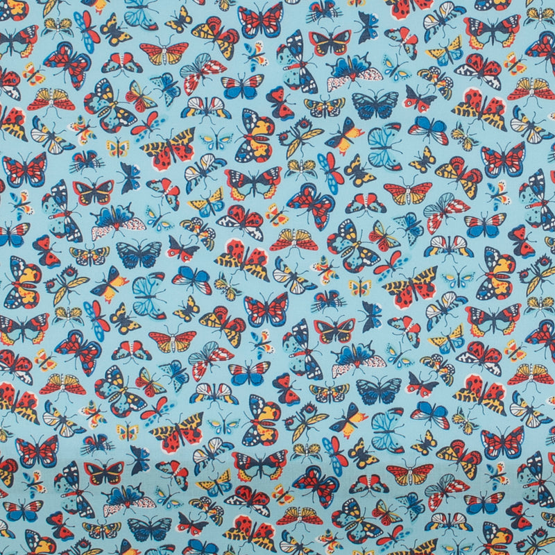 LIBERTY of PARIS Printed Cotton - Buttefly - Blue