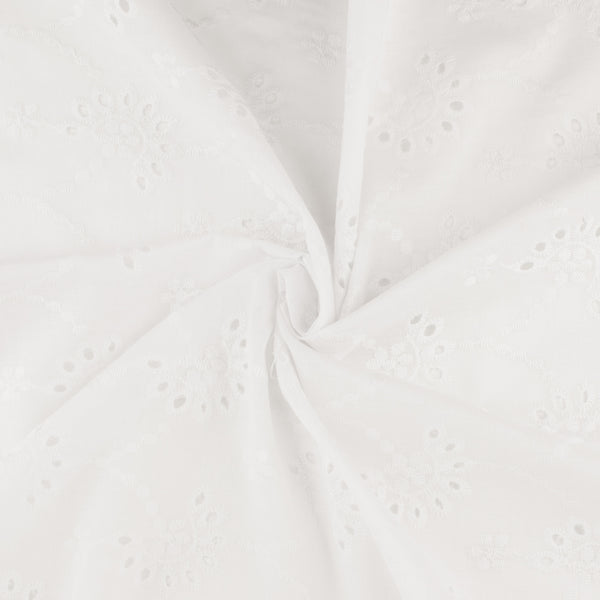 Fashion Embroidered Cotton - CHIARA - 004 - White