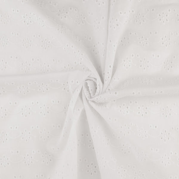 Fashion Embroidered Cotton - CHIARA - 007 - White