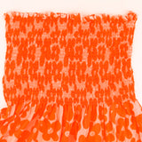 Coton de Voile Froncé - LUNA - 001 - Tangerine