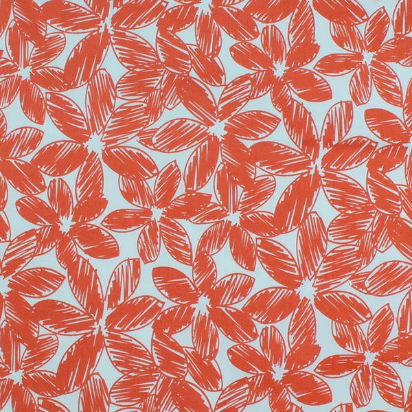 Printed Stretch Sateen - SANDY - 004 - Coral