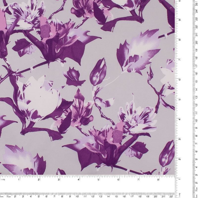 Printed Stretch Sateen - SANDY - 009 - Purple