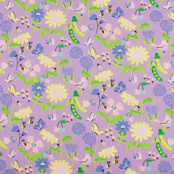 Printed Poplin -HULA-HOOP - 009 - Lilac