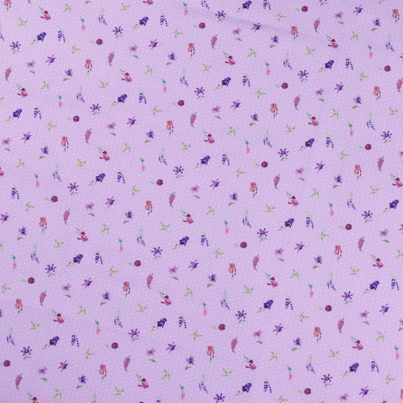 Digital Printed Cotton - DEBORAH'S GARDEN - 008 - Lilac