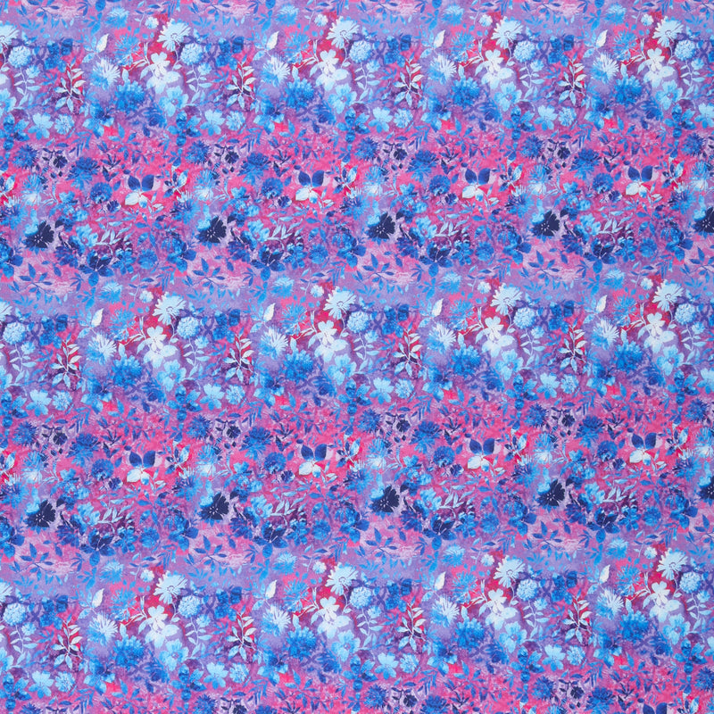 Printed Cotton - CHANTAL - 001 - Pink & Blue