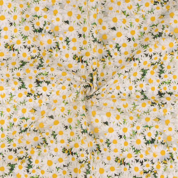 Digital Printed Cotton - FLOWER FIELDS - 006 - White