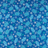 Printed Cotton - <M'OCEAN> - 002 - Blue