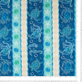 Printed Cotton - <M'OCEAN> - 004 - Blue