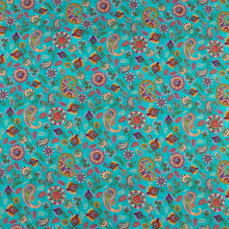 Printed Cotton - PETRA - 004 - Turquoise