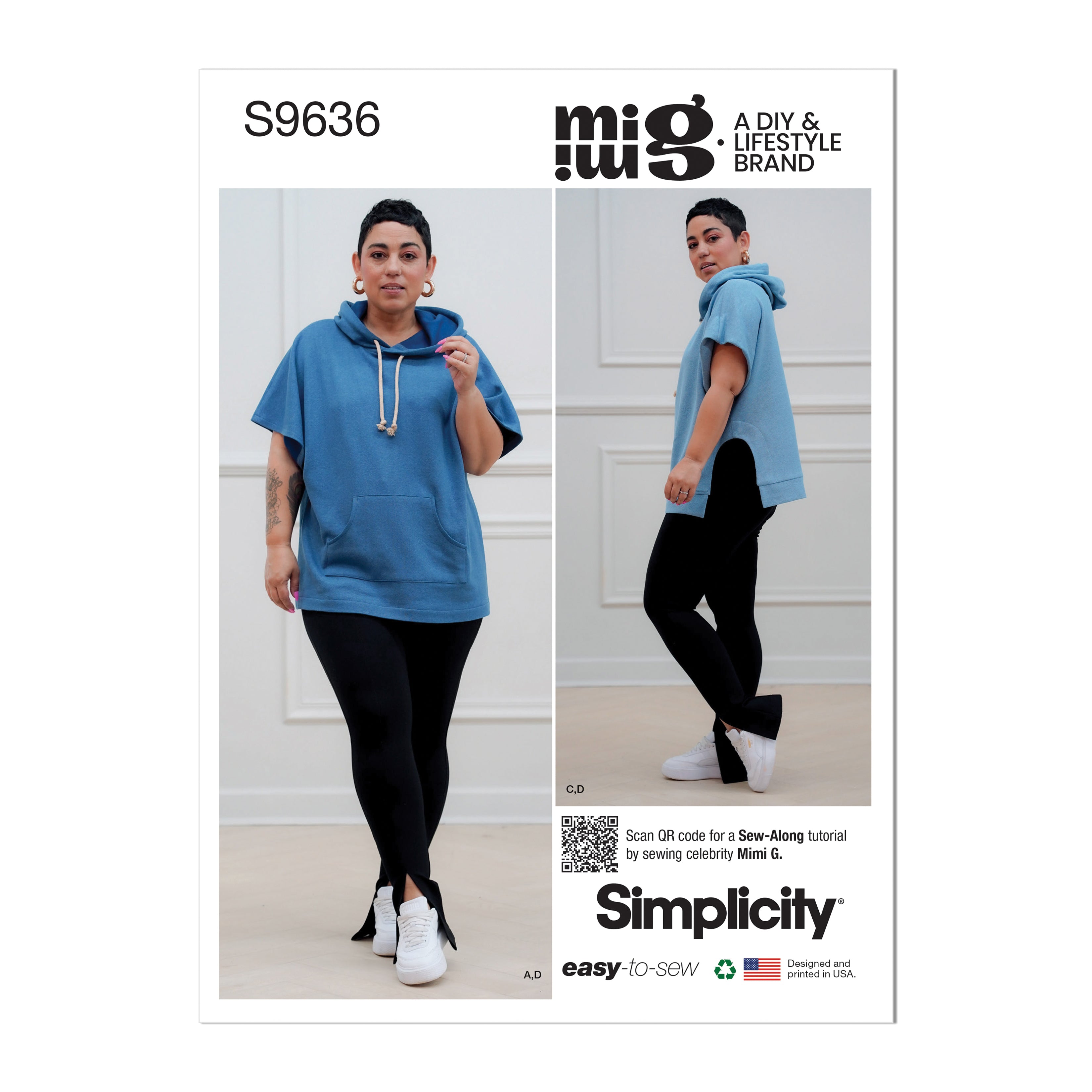 Simplicity Sewing Pattern S9637 Women's Hoodies and Leggings by