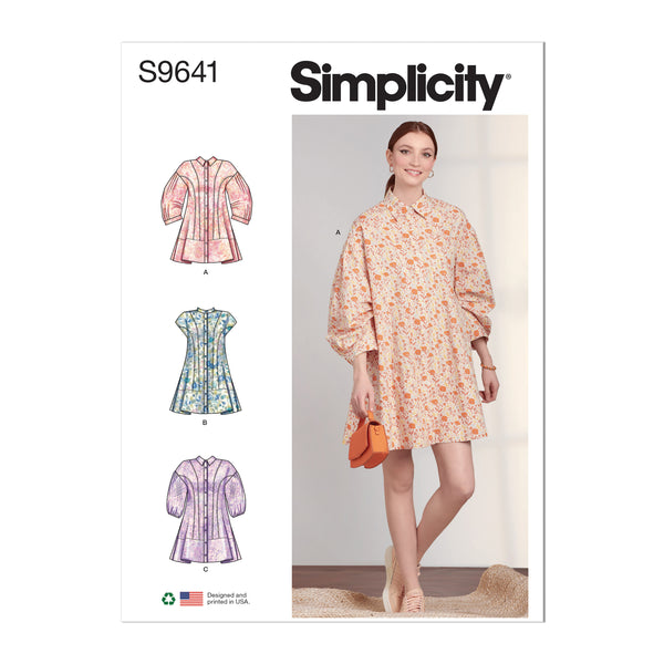 Simplicity S9641 Misses' Button Down Dress