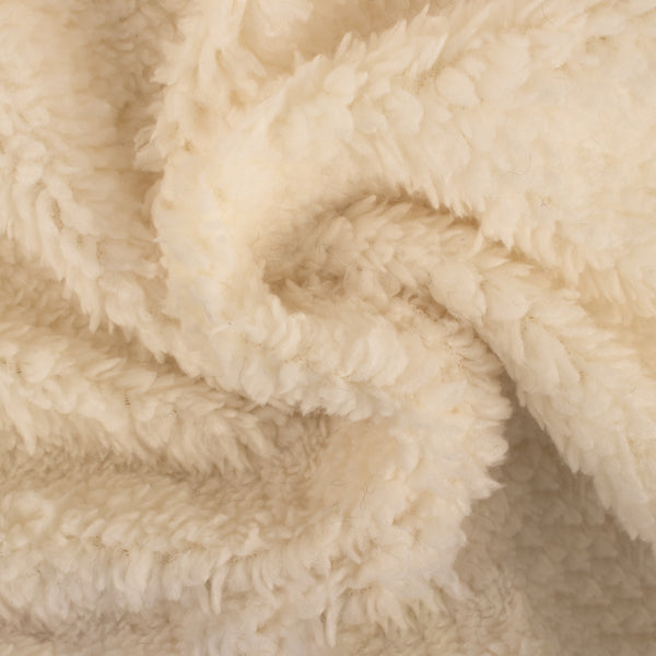 Solid Sherpa Fleece - CUDDLE - 006 - Cream