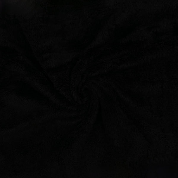 Solid Sherpa Fleece - CUDDLE - 012 - Black