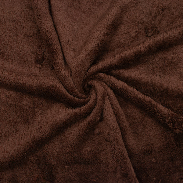Solid Sherpa Fleece - CUDDLE - 020 - Brown