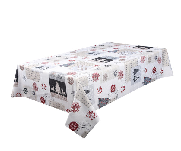Tablecloth - Christmas Patchwork - Beige