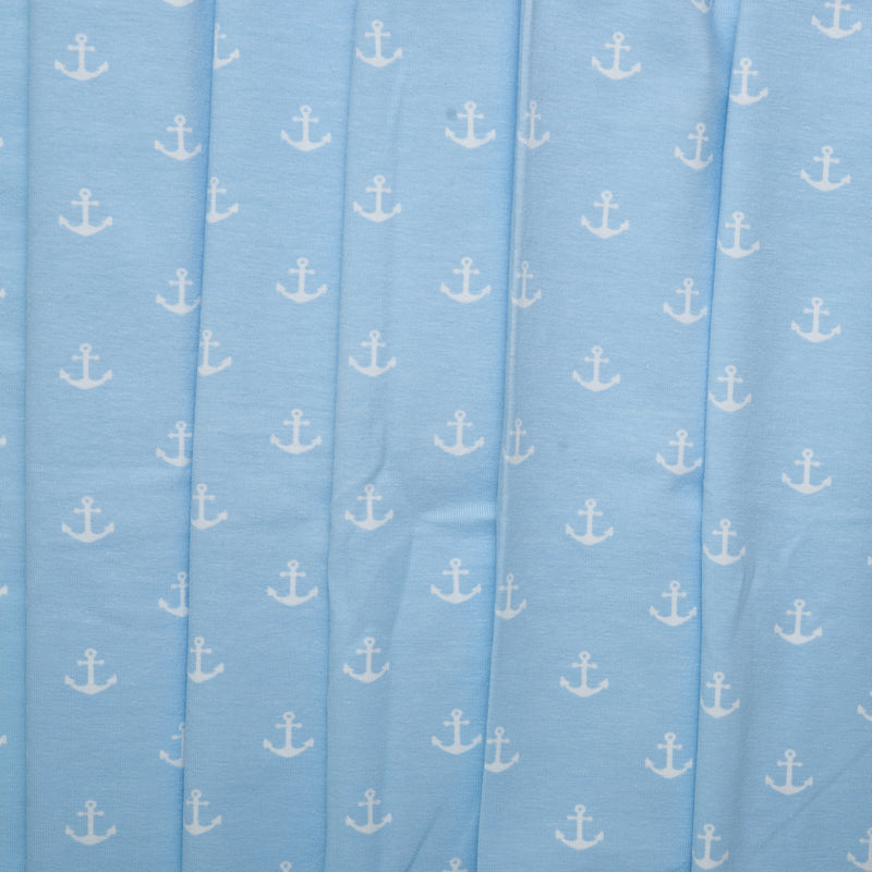 Cotton lycra printed knit - IMA-GINE F23 - Anchor - Blue