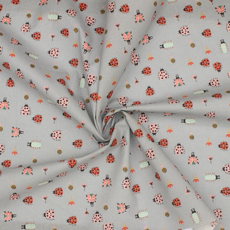 Organic Cotton <GOTS> - Insects - Grey