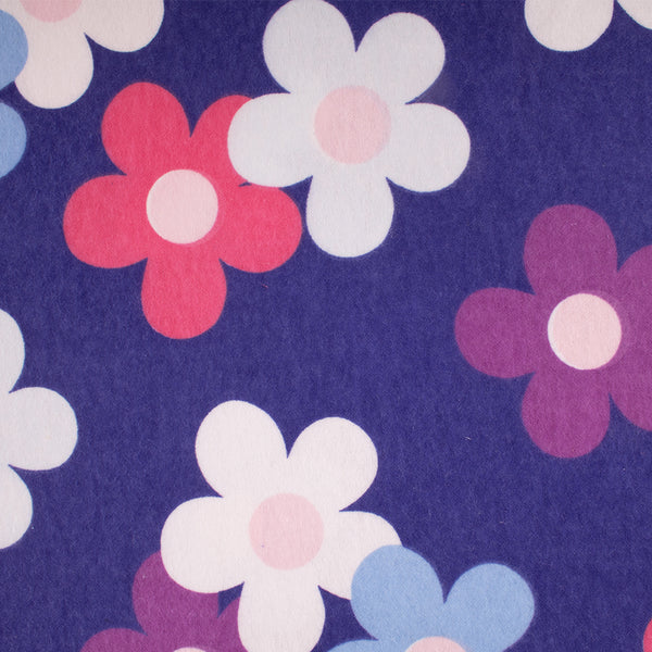 CHELSEA Flannelette Print - Daisy - Purple