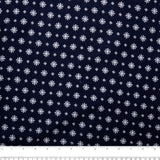 CHELSEA Flannelette Print - Snowflakes - Navy