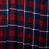 Printed Flannelette CHELSEA - Plaid - Red and Navy