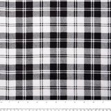 Printed Flannelette CHELSEA - Plaid - Black and White