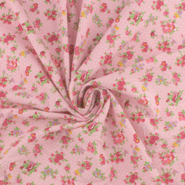 Printed Flannelette CHELSEA - 1438 - Pink