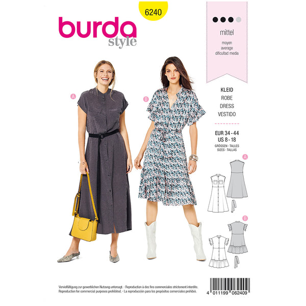 BURDA - 6240 Dress with Button Fastening