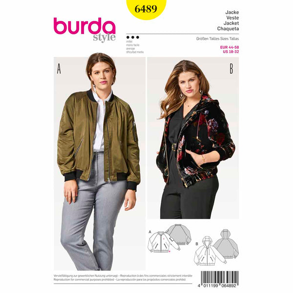 BURDA - 6489 Ladies Coat