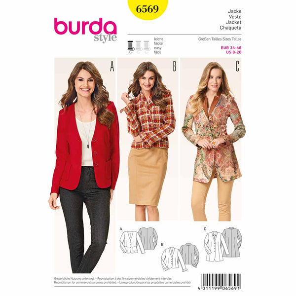 BURDA - 6569 Ladies Jacket