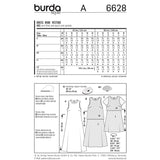 BURDA - 6628 Ladies Dress