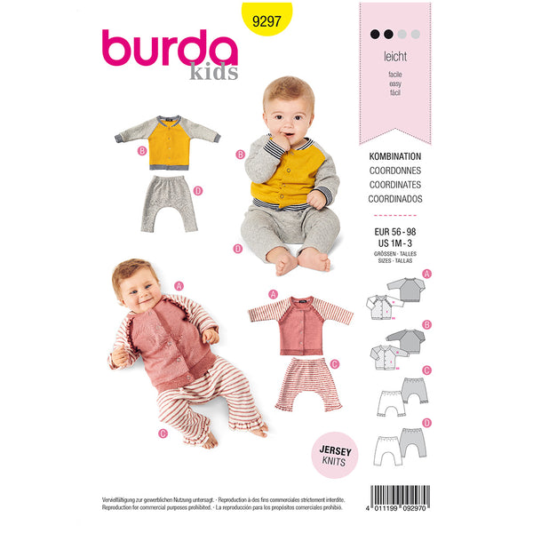BURDA - 9297 Sweatjacket and Pull-on Trousers/Pants