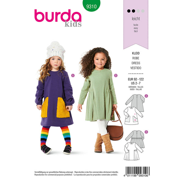 BURDA - 9310 Dress with Pockets - Overskirt