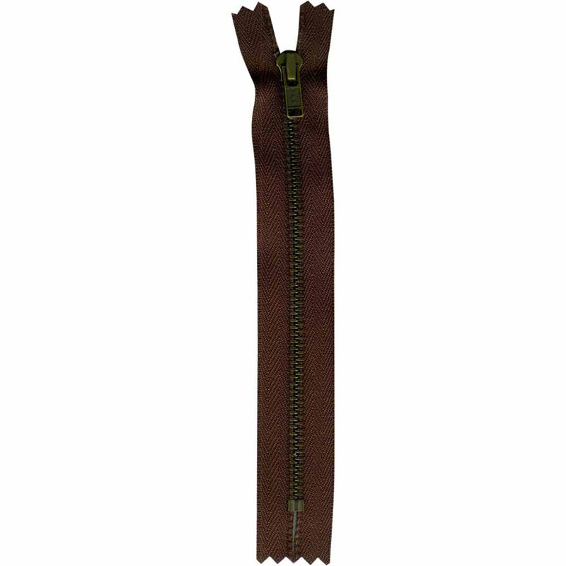 COSTUMAKERS Denim Closed End Zipper 15cm (6") - Sept. Brown - 1710