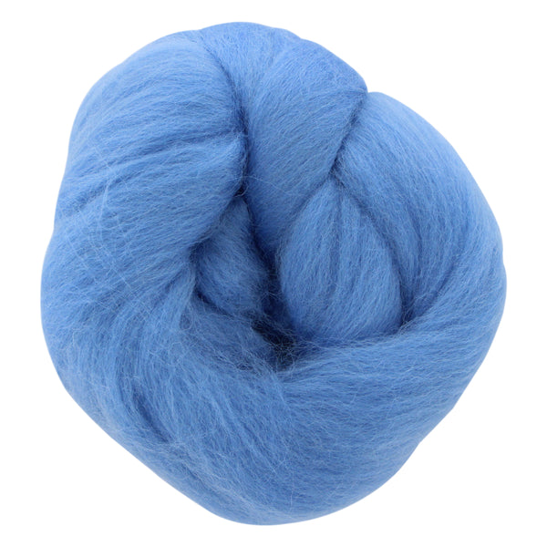 UNIQUE CRAFT Natural Wool Roving - 25g - Mikonos Blue