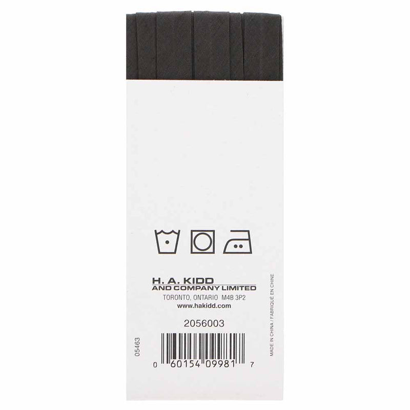 UNIQUE - Single Fold Bias Tape - 13mm x 3.7m - Dark Grey 003