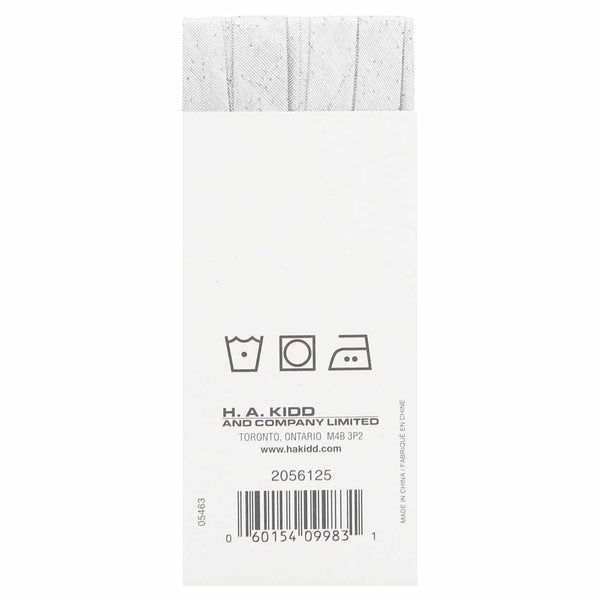 UNIQUE - Single Fold Bias Tape - 13mm x 3.7m - Silver 125