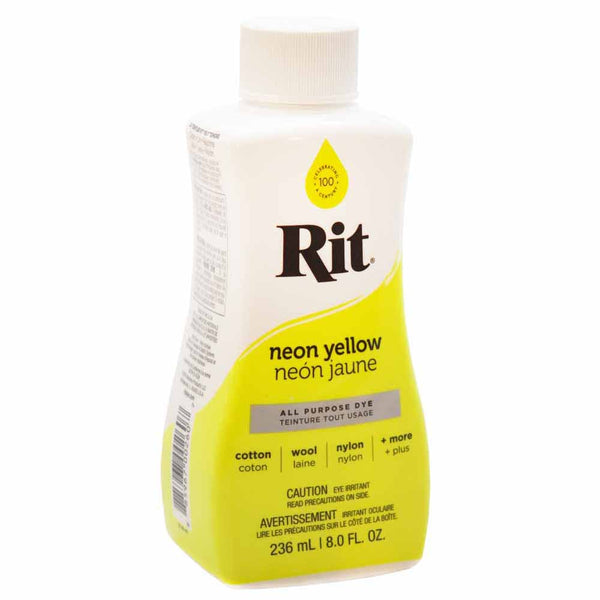 Teinture liquide tout usage RIT - jaune néon - 236 ml (8 oz)