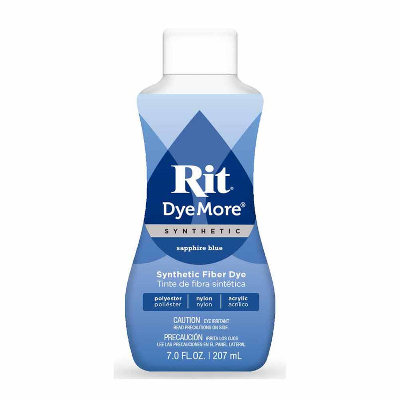 RIT DyeMore Liquid Dye for Synthetic Fibers - Sapphire Blue - 207 ml (7 oz)