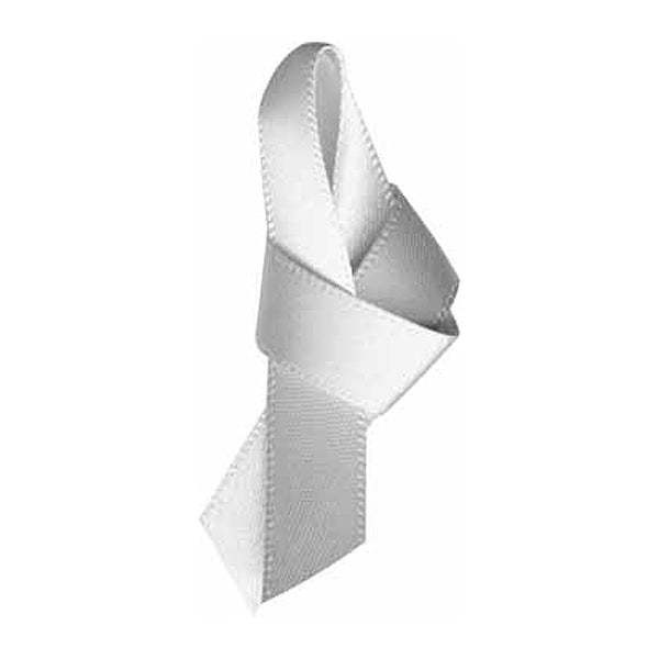 ELAN Double Face Satin Ribbon 9mm x 5m - White