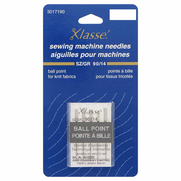 KLASSE´ Ball Point Needles Carded - Size 90/14 - 5 count