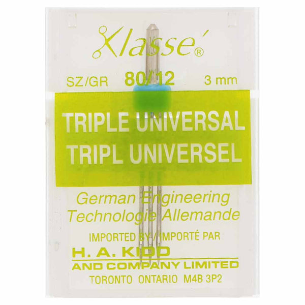KLASSE´ Triple Needle Universal Carded - Size 80/12 - 3mm