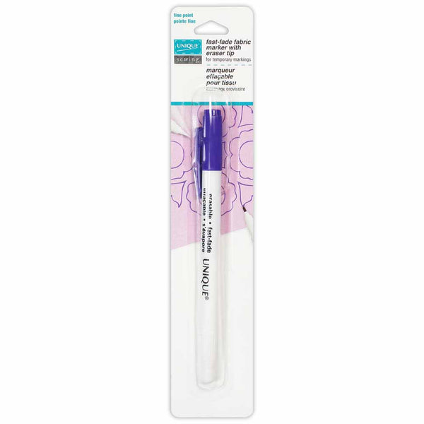 UNIQUE SEWING Fast Fade Fabric Marker with Eraser Tip - Purple