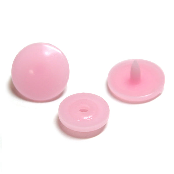 UNIQUE SEWING Plastic Snap Fasteners - Baby Pink - size 2 / 11mm (⅜") - 30 sets