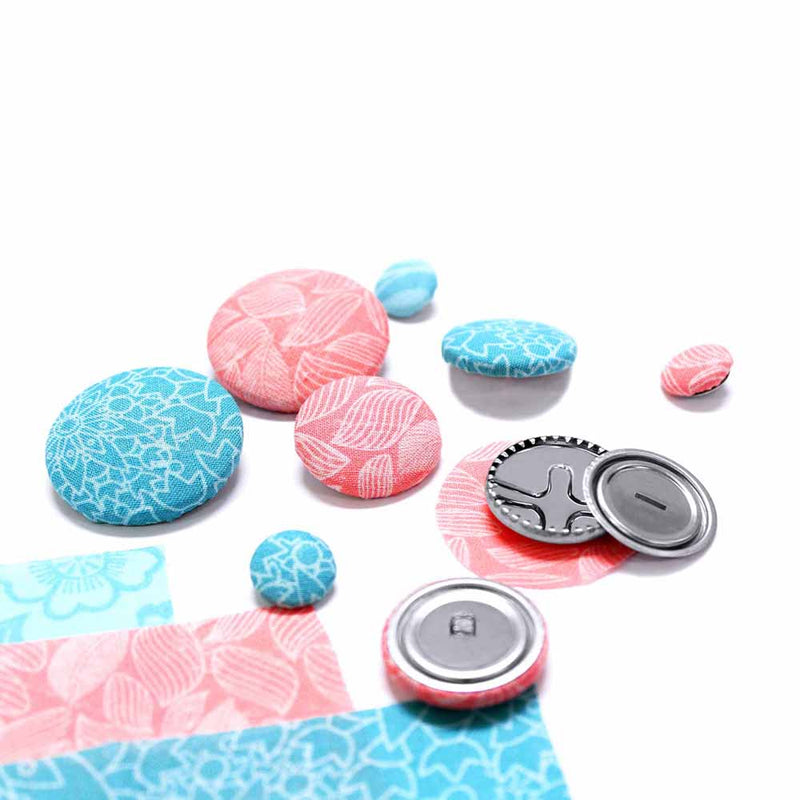 UNIQUE SEWING Buttons to Cover Kit with Tool - size 30 - 19mm (¾") - 4 sets