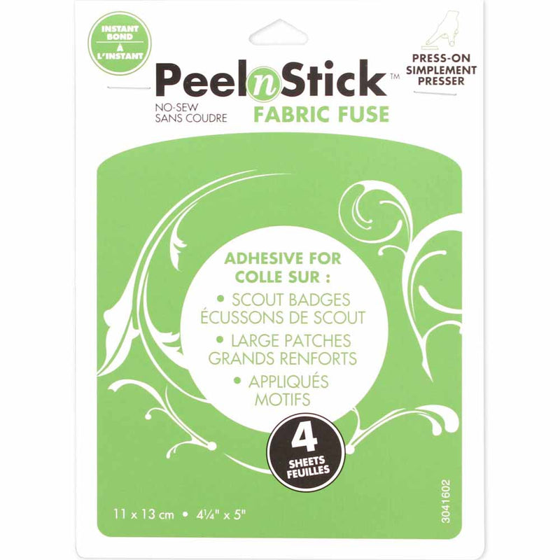 FABRIC FUSE Peel n Stick Sheets by HeatnBond - 10.8cm x 12.7cm (4¼" x 5") - 4pcs