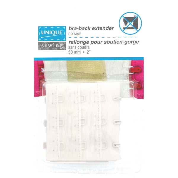 UNIQUE SEWING Bra-Back Extender White - 50mm / 2"