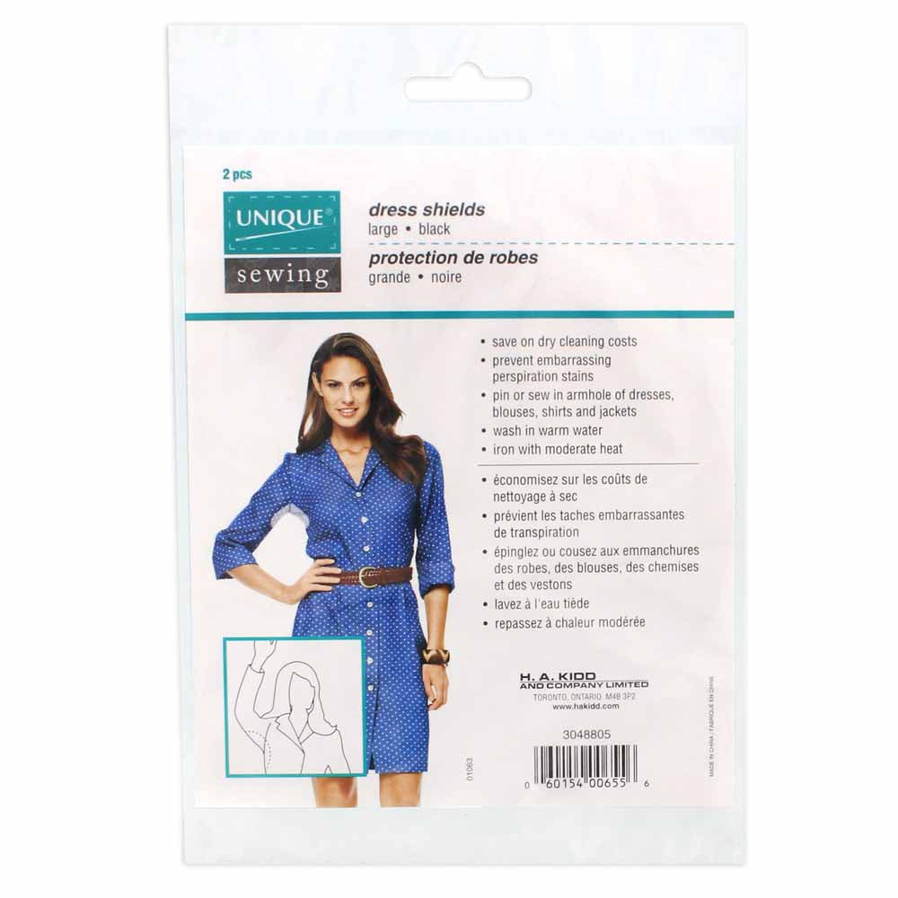 dress shields for women UNIQUE SEWING Dress Shield Large Black - Large