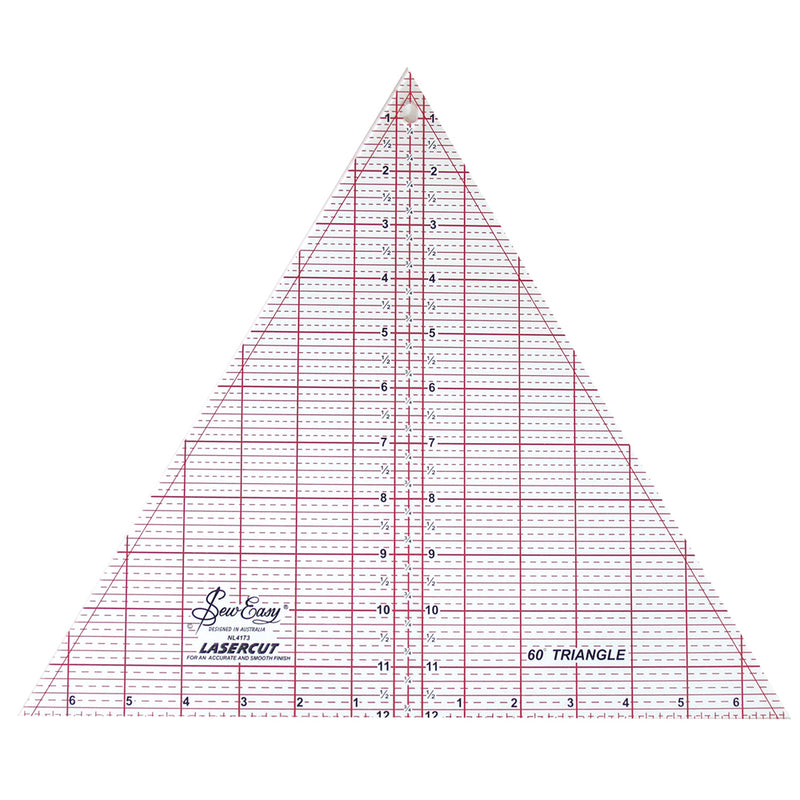 Règle de triangles à 60° SEW EASY - 12" x 13⅞" (30.5 x 35.2cm)