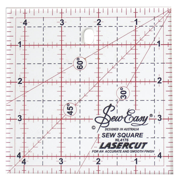 SEW EASY Square Ruler - 4½" x 4½" (11.4 x 11.4cm)